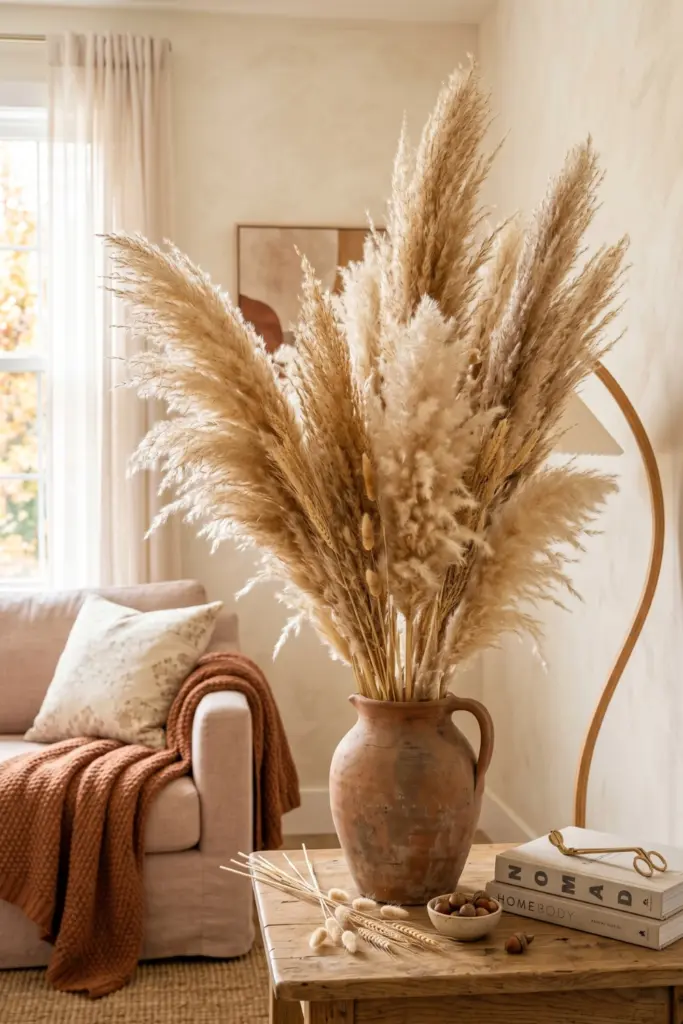 dried-pampas-grass-rustic-vases