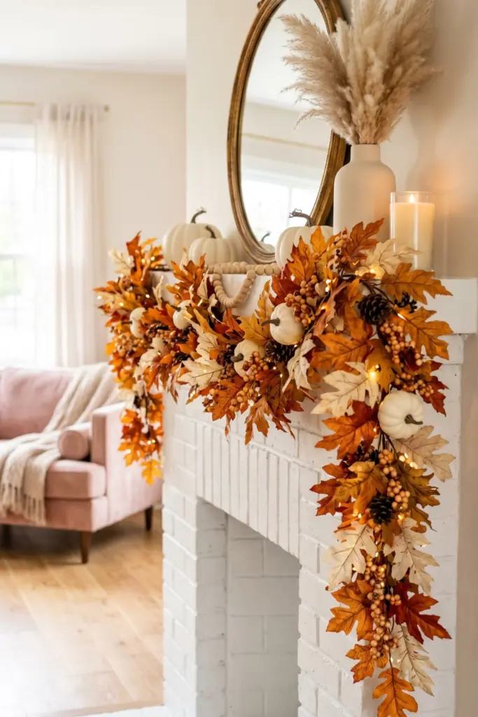 fall-garland-displays-mantels-home-decor