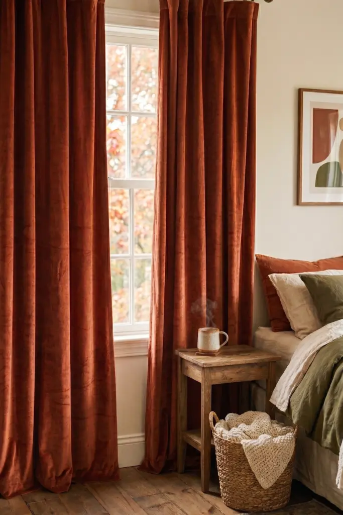 warm-toned-curtains-heavy-drapes-fall-bedroom-decor