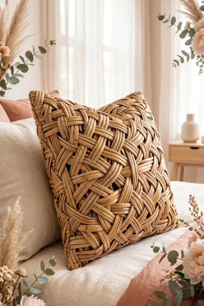 woven-rattan-bamboo-pillow-covers-decorative