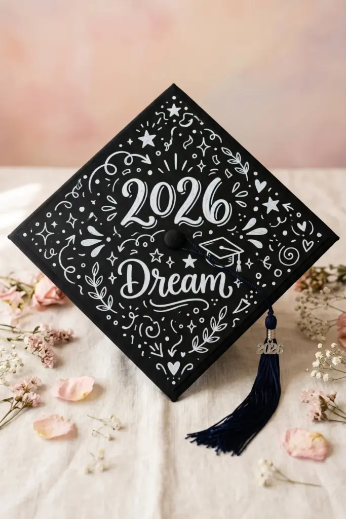 chalkboard-doodles-diy-graduation-cap-decor