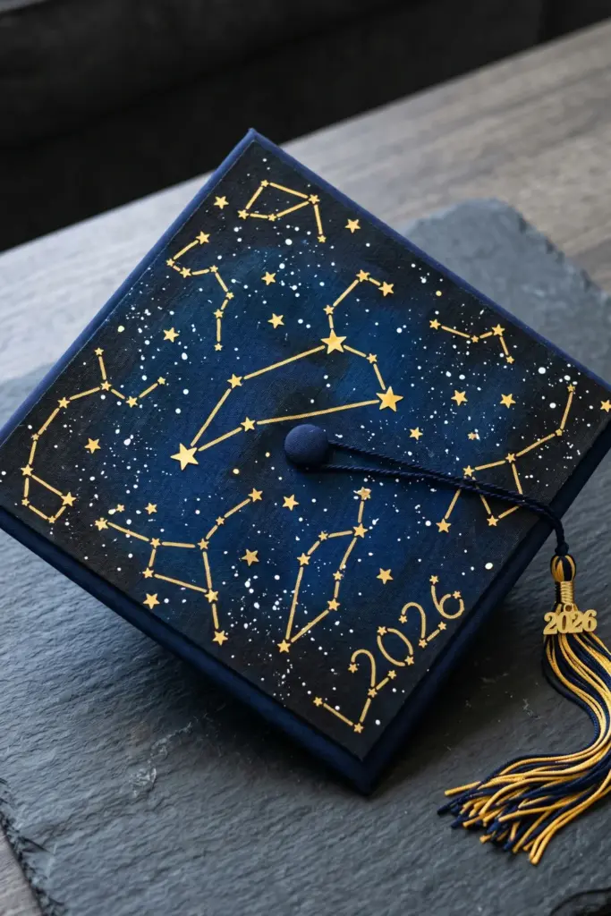 constellation-night-sky-diy-graduation-cap-decor