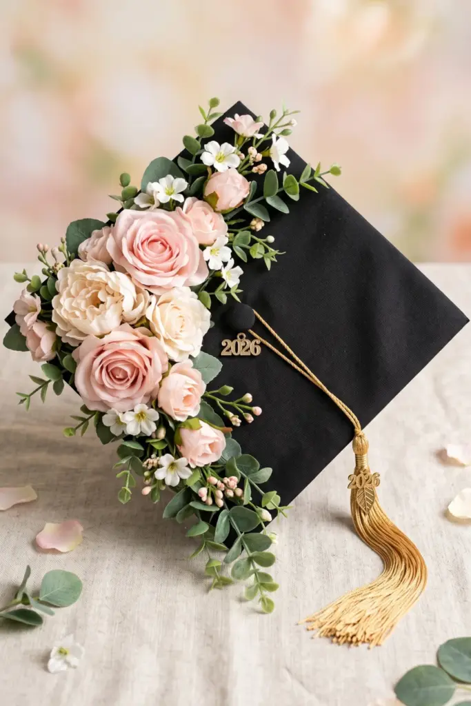 floral-cascade-diy-graduation-cap-decor