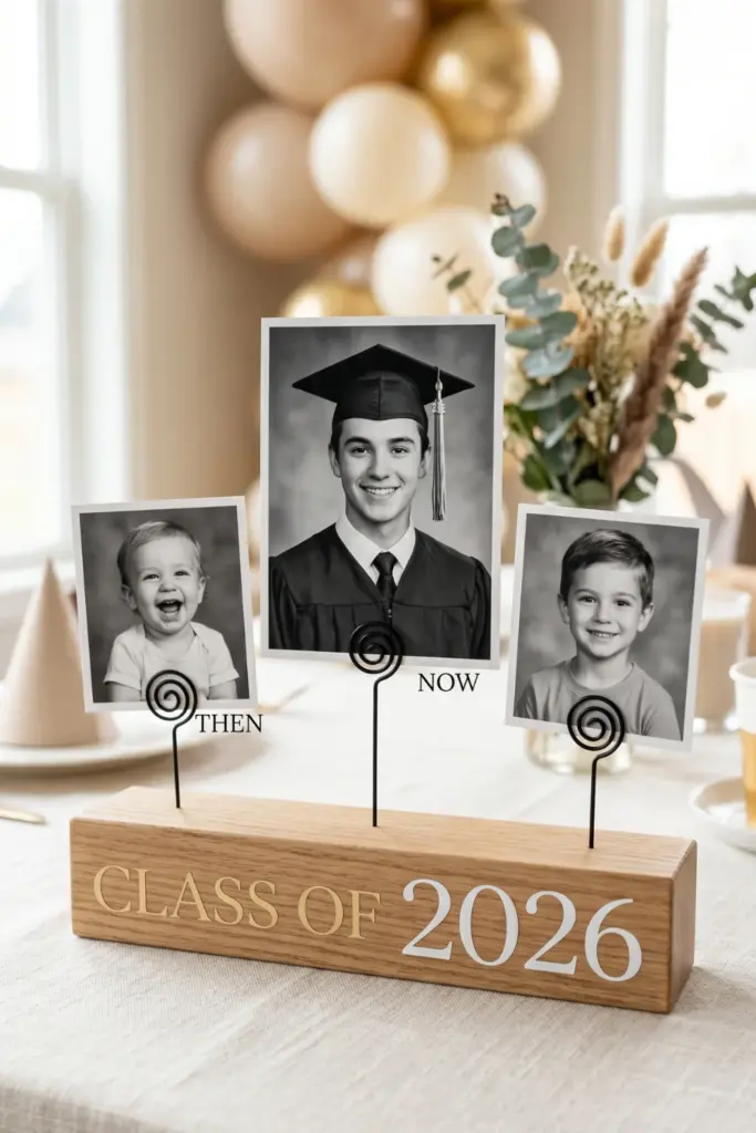 graduation-centerpiece-designs-personalized-photo-frame-stand-ideas