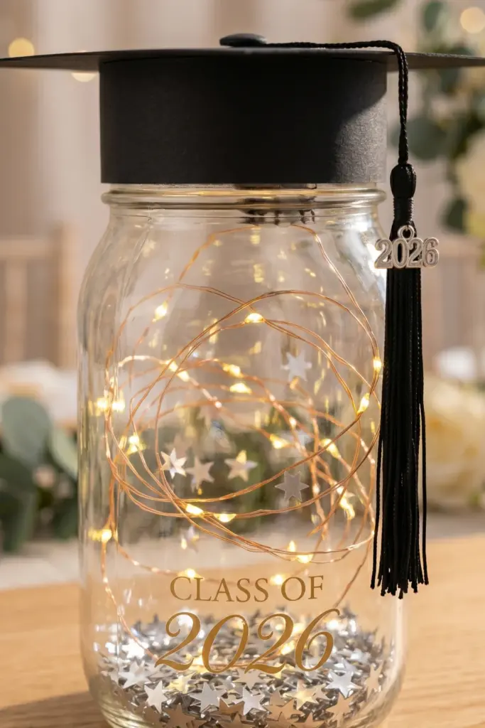 graduation-centerpiece-designs-star-shaped-glitter-jar-ideas