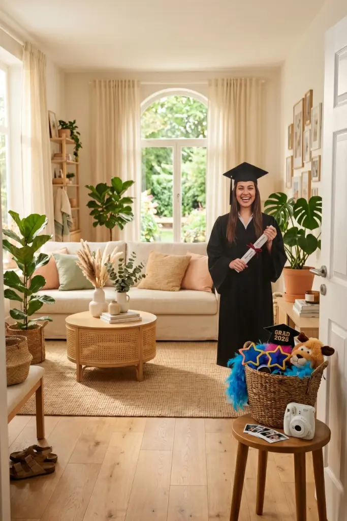 graduation-entryway-decorations-life-size-grad-cutout-photos-ideas