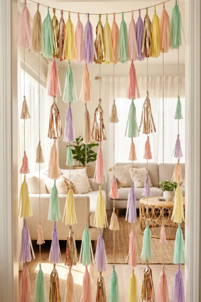 graduation-entryway-decorations-tassel-curtain-doorway-ideas.
