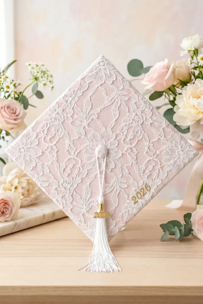 lace-elegance-diy-graduation-cap-decor