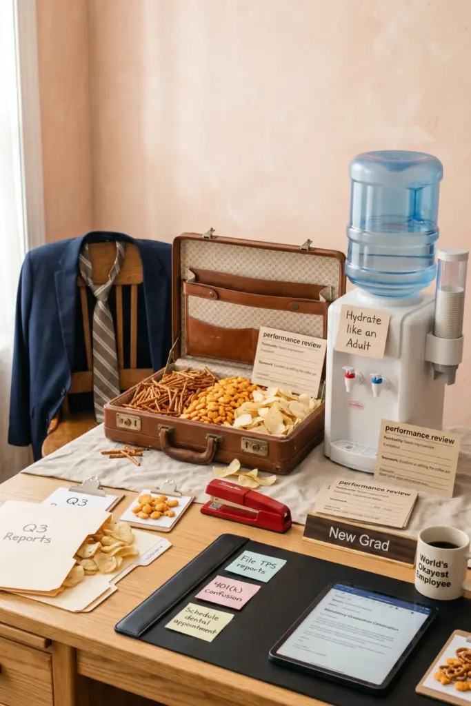 adulting-themed-party-office-memos-briefcases-graduation-party-viral-trends-2026-design-ideas