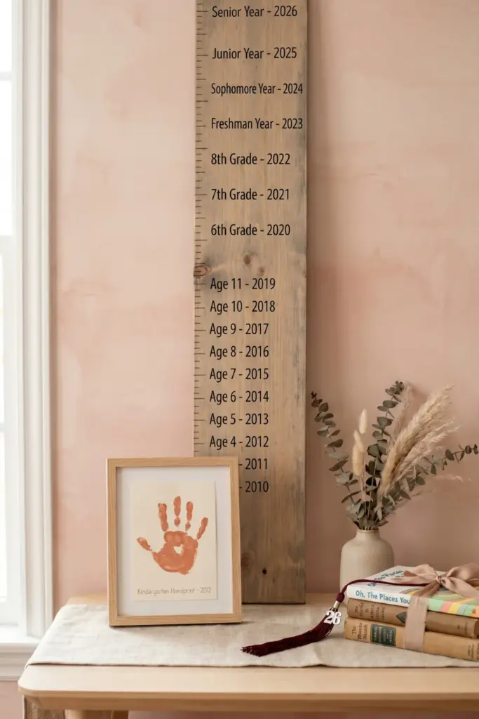 handprint-height-chart-graduation-memory-table-styling-ideas