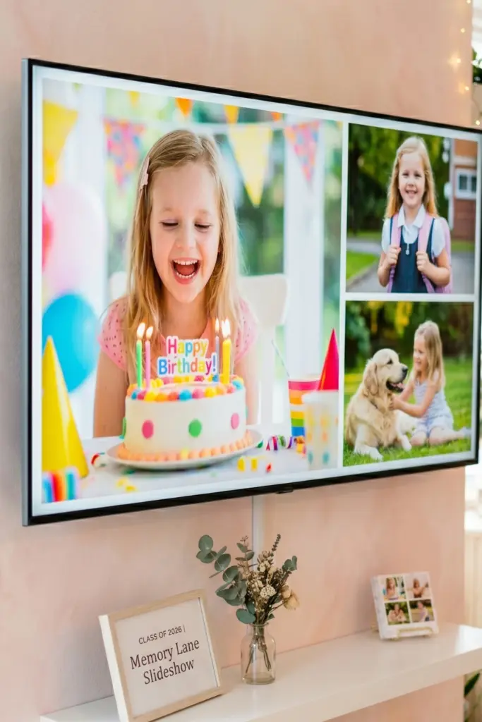 memory-lane-slideshow-ai-upscaled-childhood-photos-graduation-party-viral-trends-2026-design-ideas