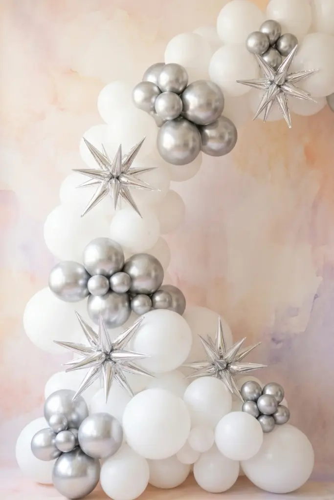 metallic-silver-white-chic-garland-graduation-balloon-garlands-designs-ideas