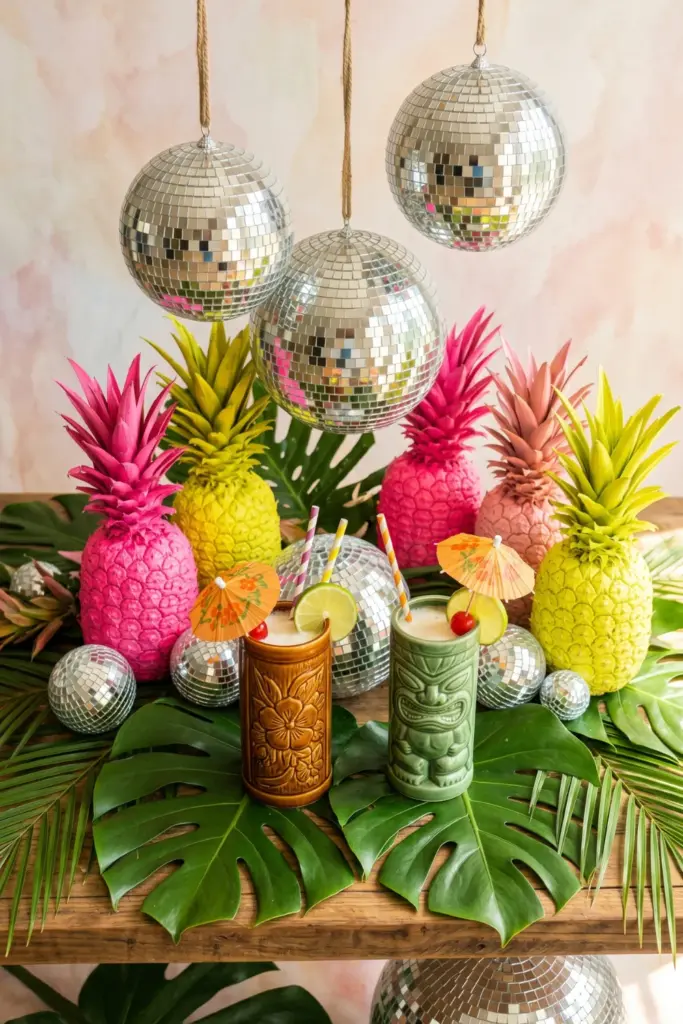 tropical-tiki-disco-party-neon-pineapples-disco-balls-graduation-party-viral-trends-2026-design-ideas